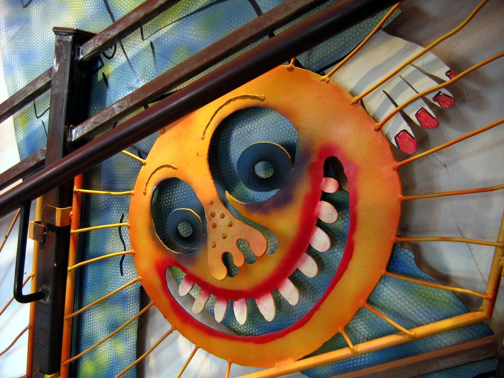 Creepy smiling face